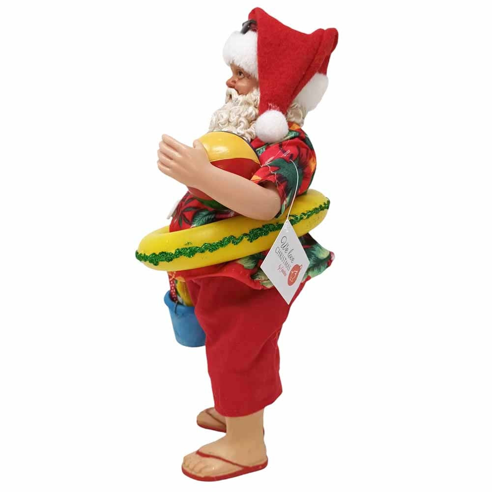 Babbo Natale da collezione Babbo da spiaggia 28cm 3