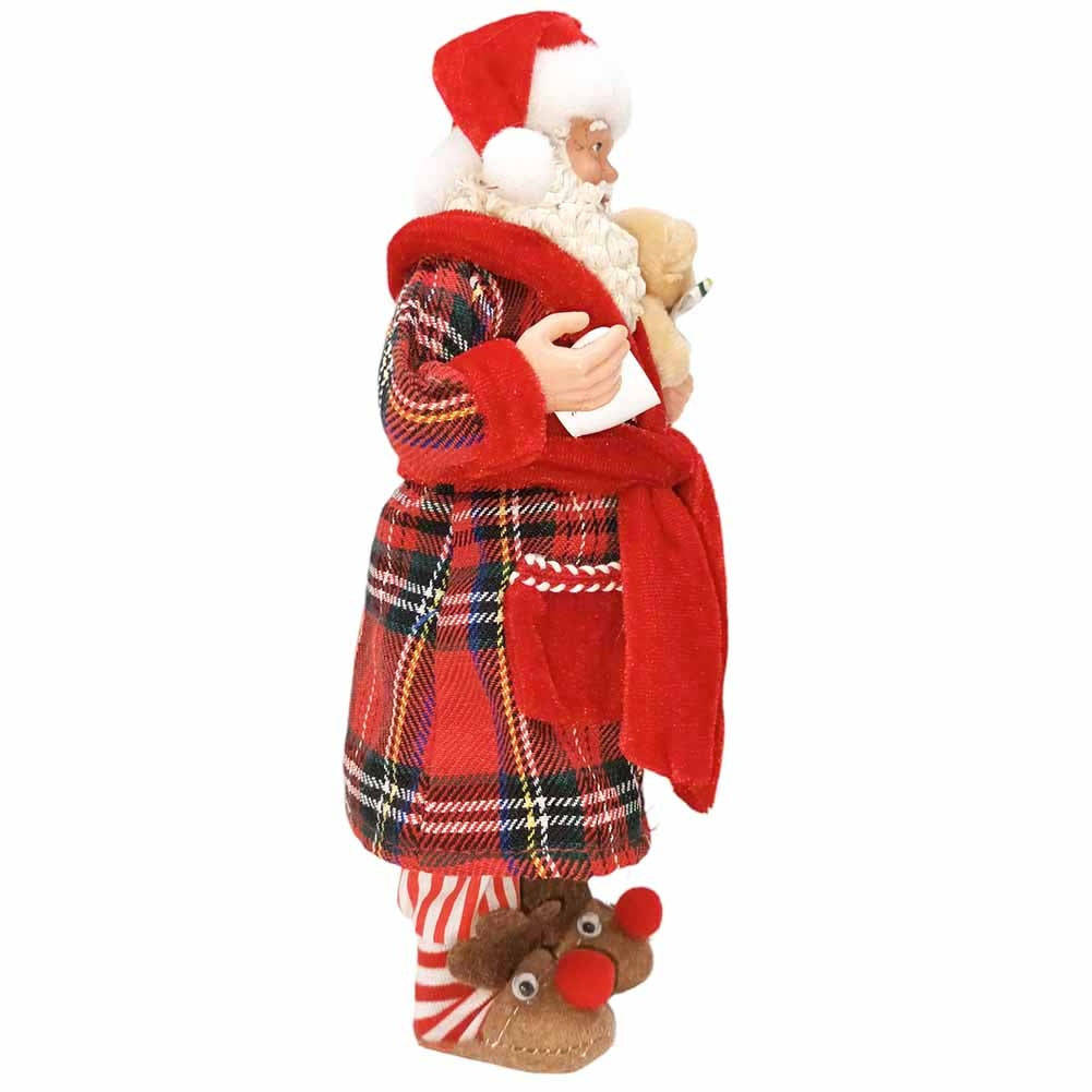 Babbo Natale da collezione in vestaglia con tazza 28cm 3