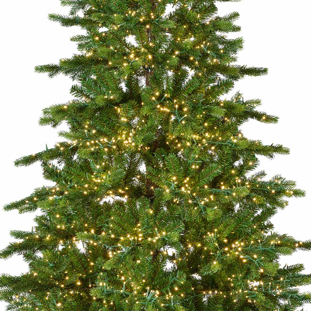Albero di Natale Illuminato Abete Courmayeur 210cm 4000Led bianco caldo 2