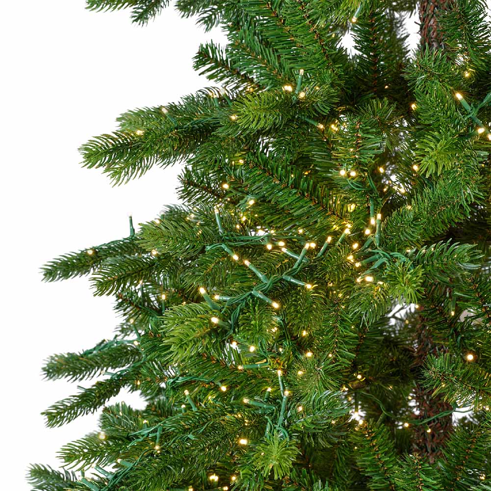 Albero di Natale Illuminato Abete Courmayeur 210cm 4000Led bianco caldo 5