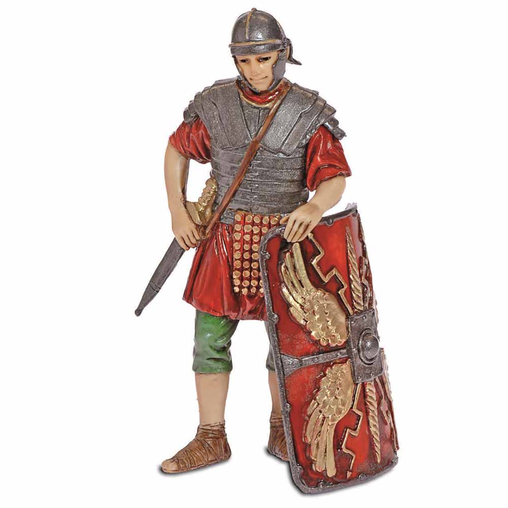 Statuina Presepe Soldato Romano con Scudo 13 cm Moranduzzo 1