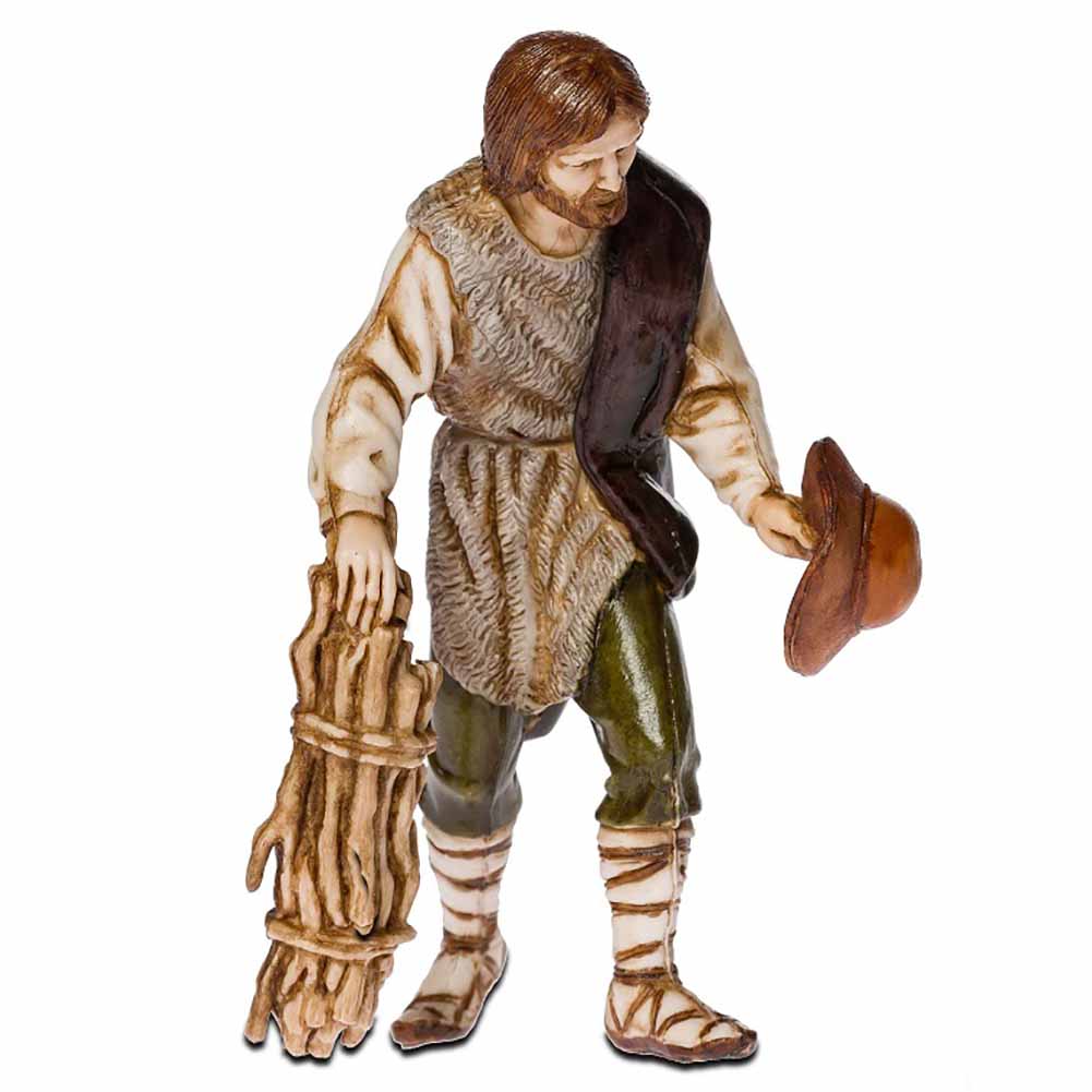 Statuina Presepe Pastore con Fascina 11 cm Moranduzzo 1