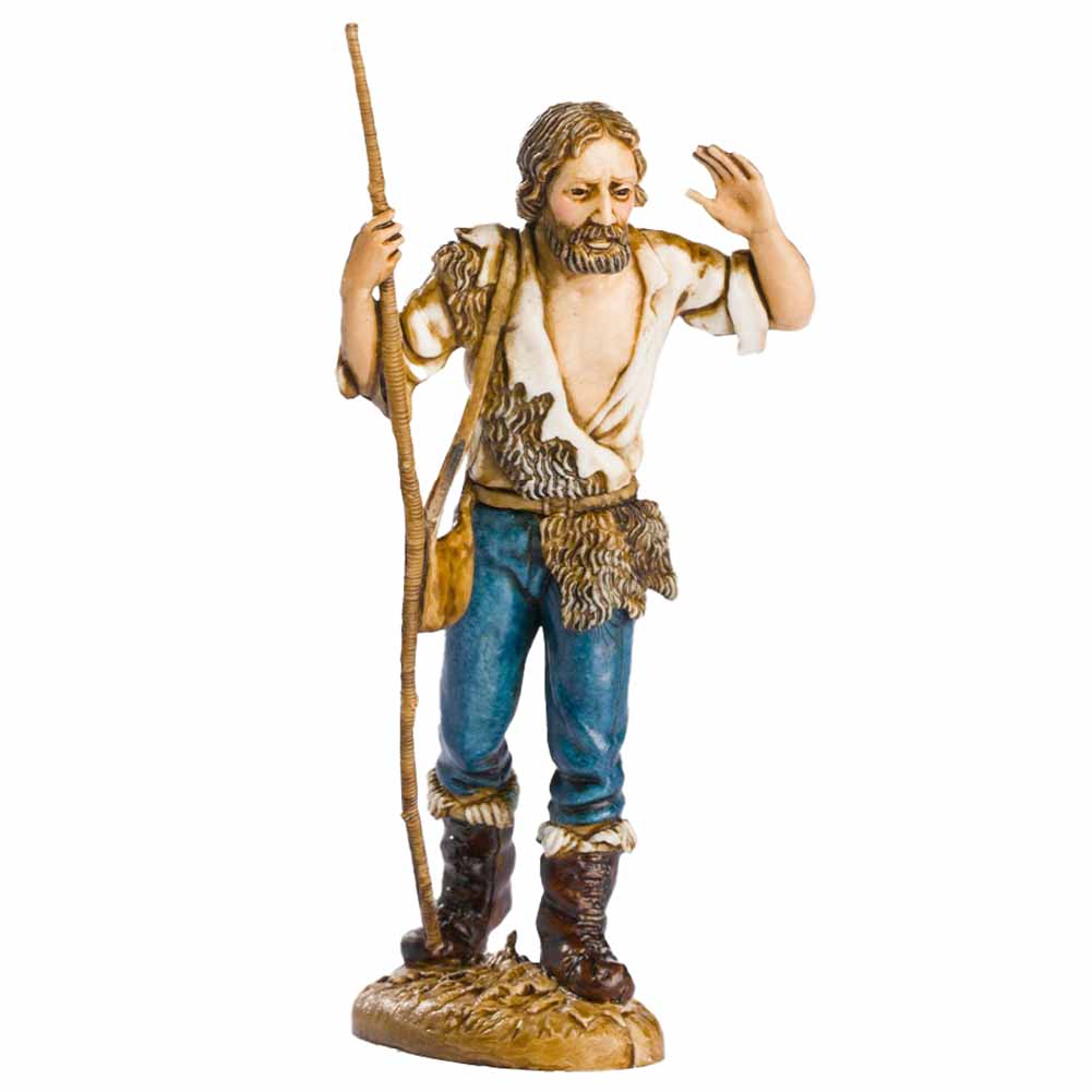 Statuina Presepe Pastore con Bastone 12 cm Moranduzzo 1