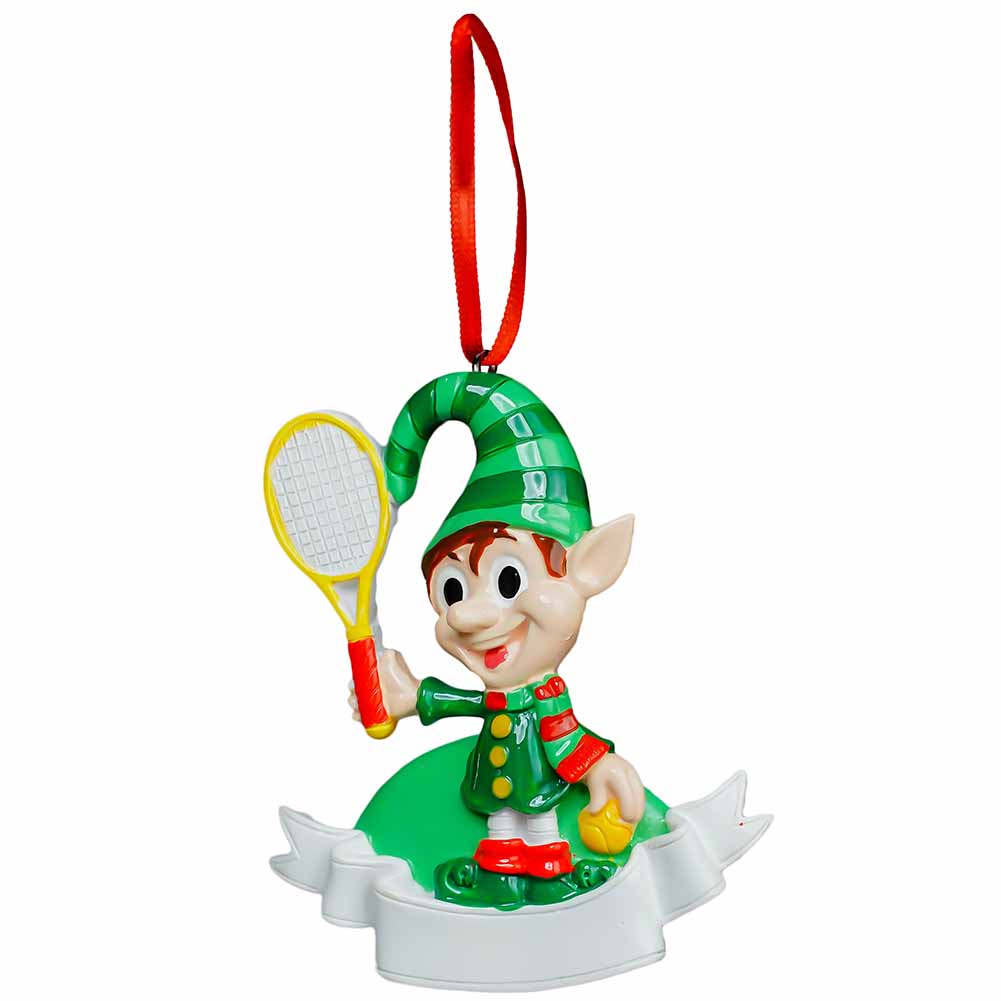 Pendente personalizzabile Elfetto che gioca a tennis Elfidea 1