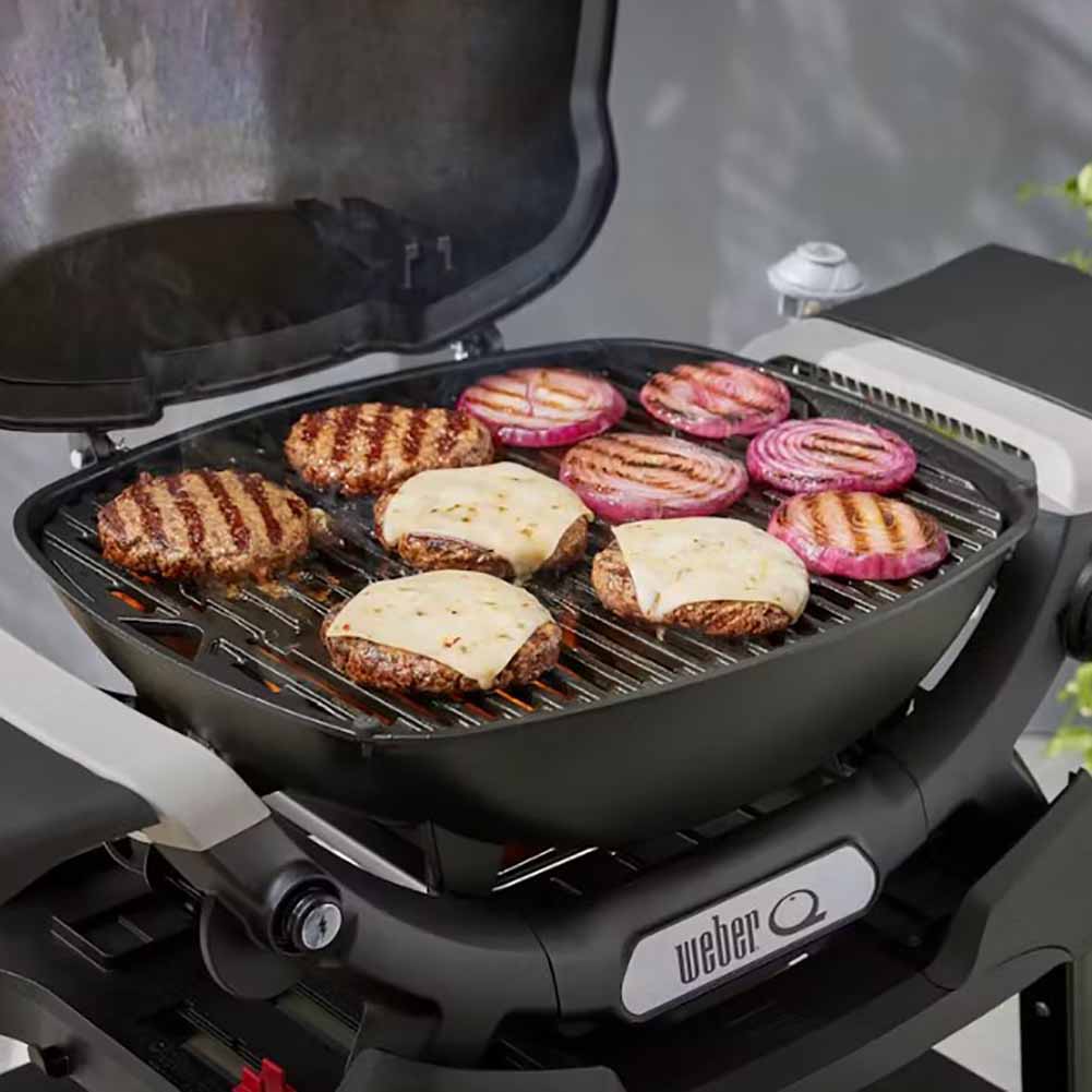 Weber Q1200N Barbecue a Gas Portatile con Stand e Coperchio Alto 4