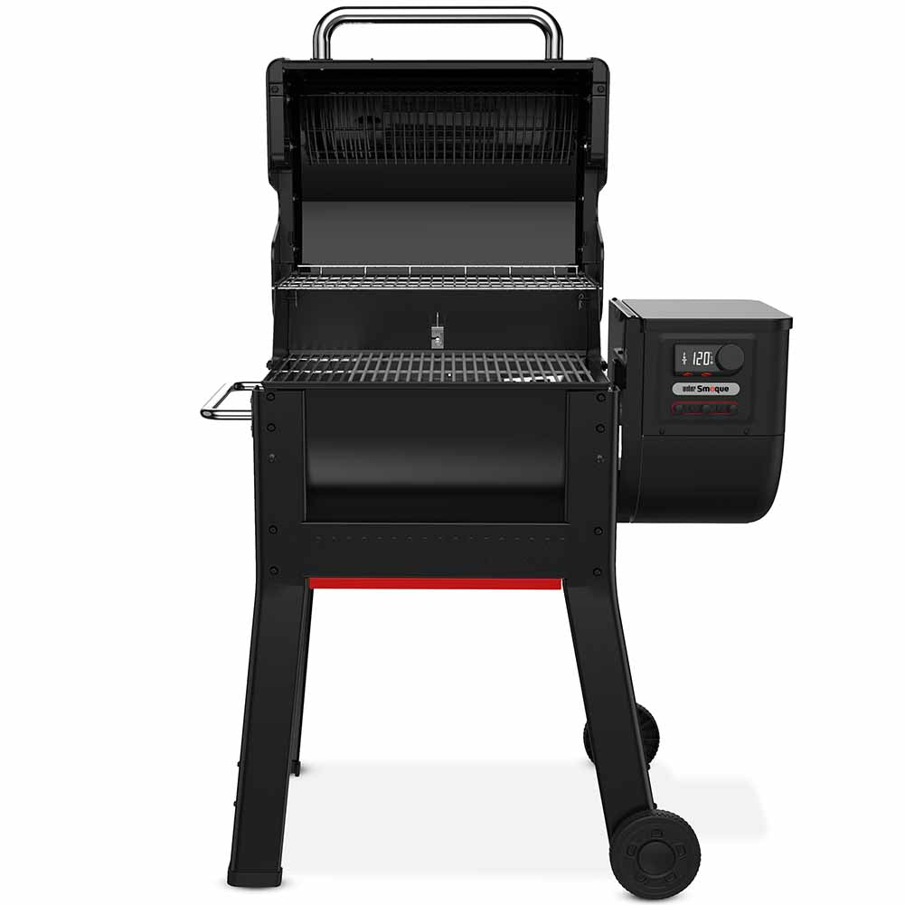 Weber Smoque barbecue a pellet con supporto cottura per pollo Gourmet Barbecue System 7