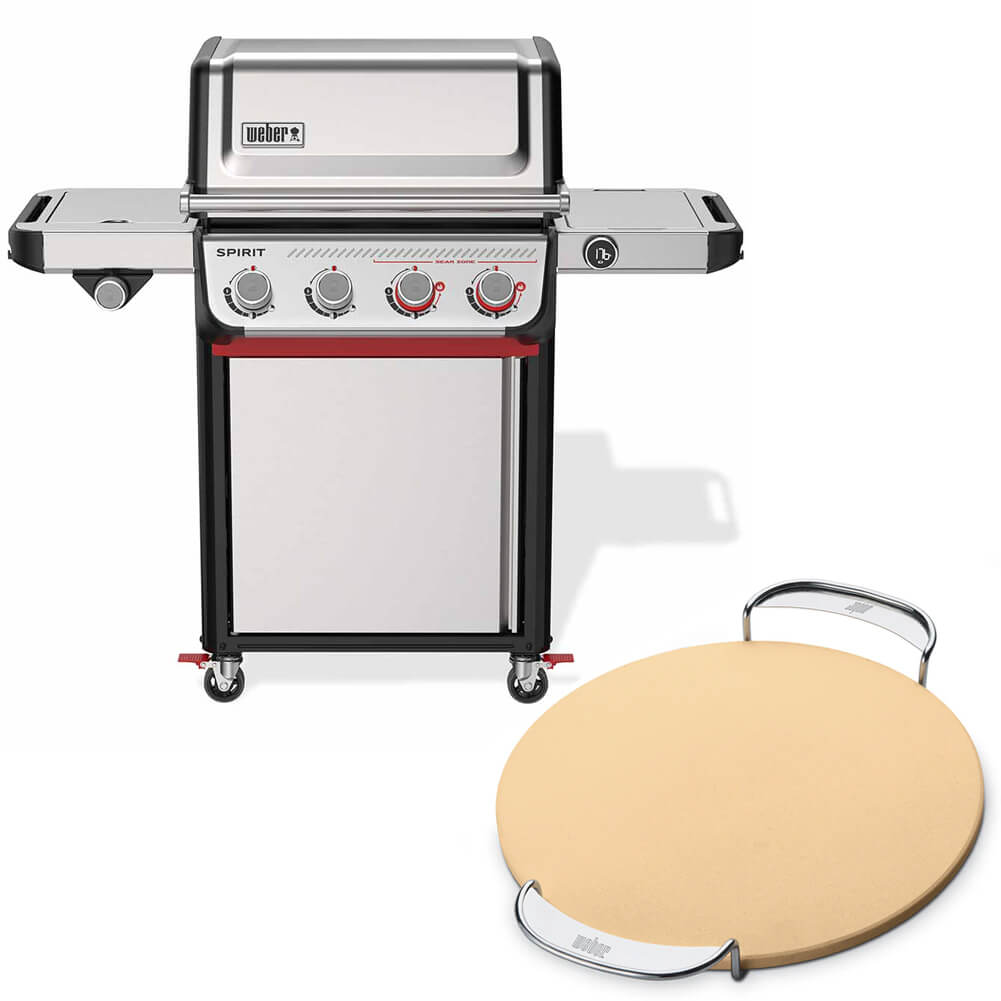 Barbecue Gas Weber Spirit + Pietra Pizza Gourmet System 1