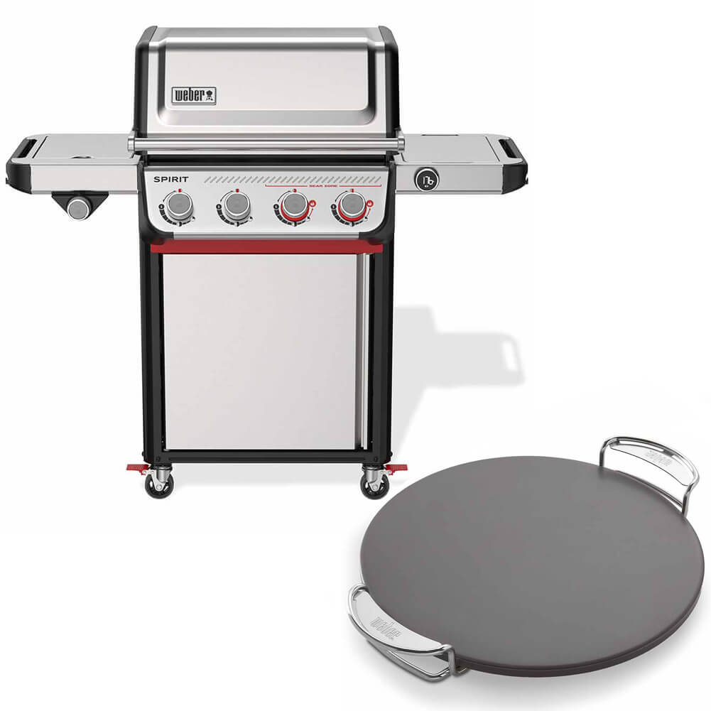 Barbecue Gas Weber Spirit + Pietra Pizza Gourmet System 1