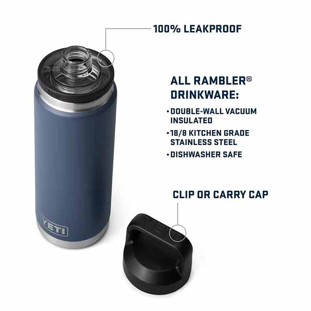 Borraccia Termica Yeti Rambler nera 1065ml con tappo chug 3