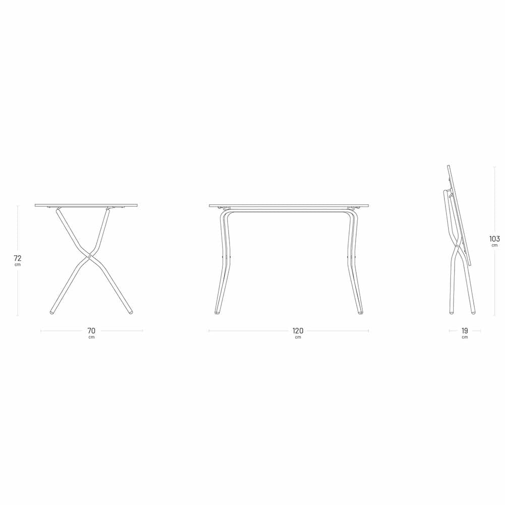 Tavolo Lafuma Balcony Colorblock 120x70cm Grigio Titane LFM5339.7782 6