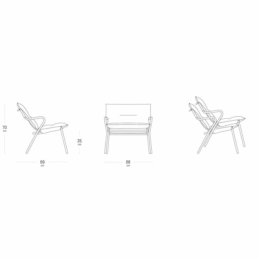 Set Divano Sedie e Tavolino Lafuma dark grey 11