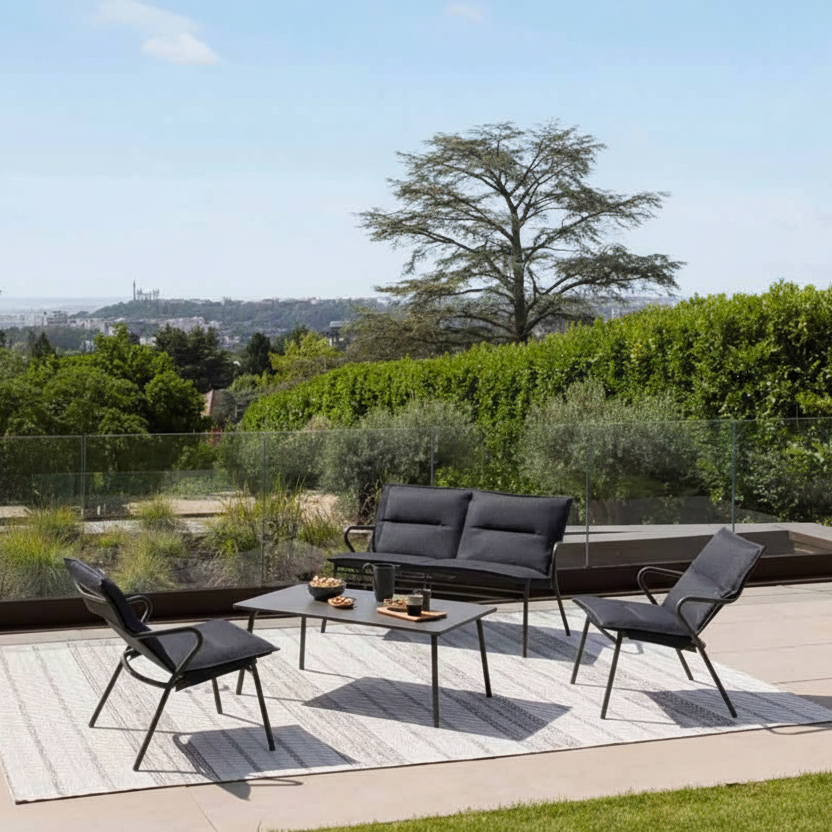 Set Divano Sedie e Tavolino Lafuma dark grey 17