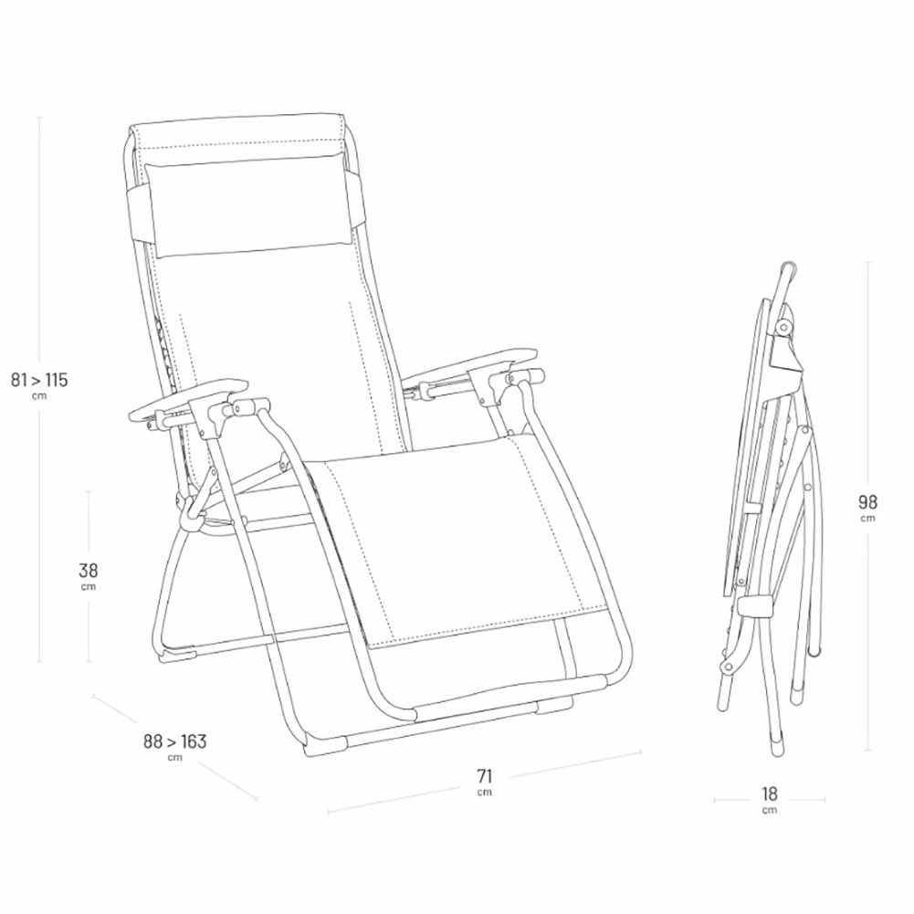 Poltrona Relax RSX Clip Zen Grigio silex con accessori LFM5360.8544 6