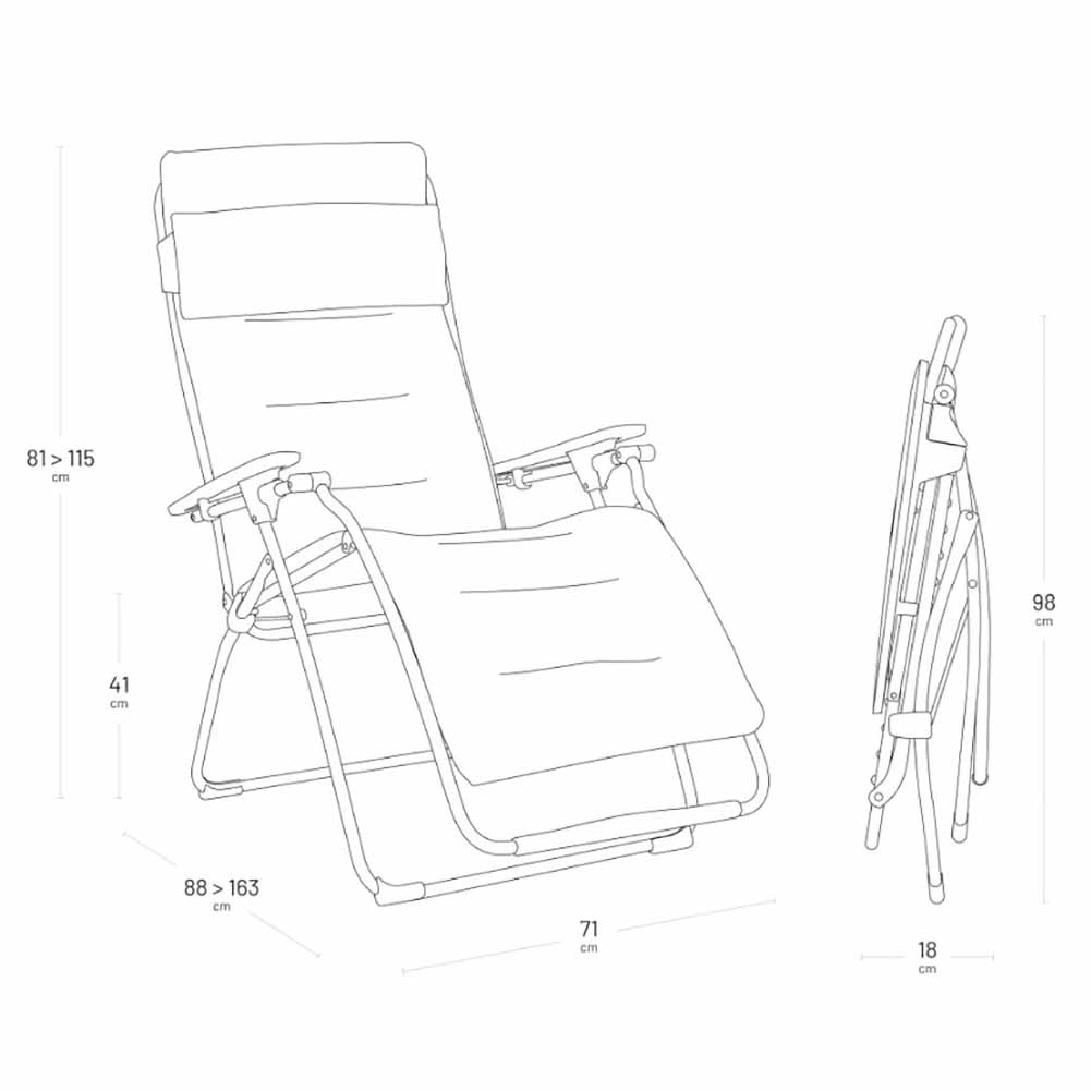 Poltrona Relax Evolution BeComfort Grigio Ash Grey con accessori LFM5361.9952 7