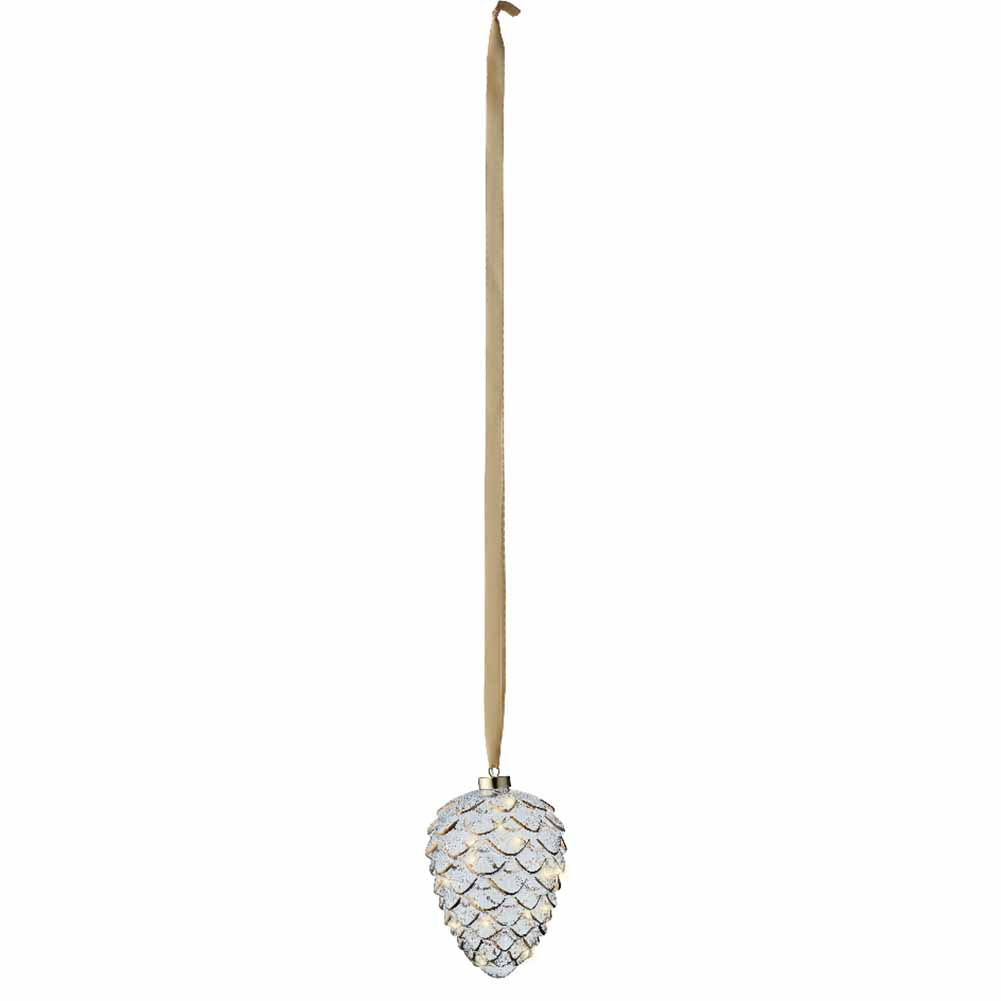 Pendente luminoso a batteria Pigna chiara 15 Micro led luce calda 2
