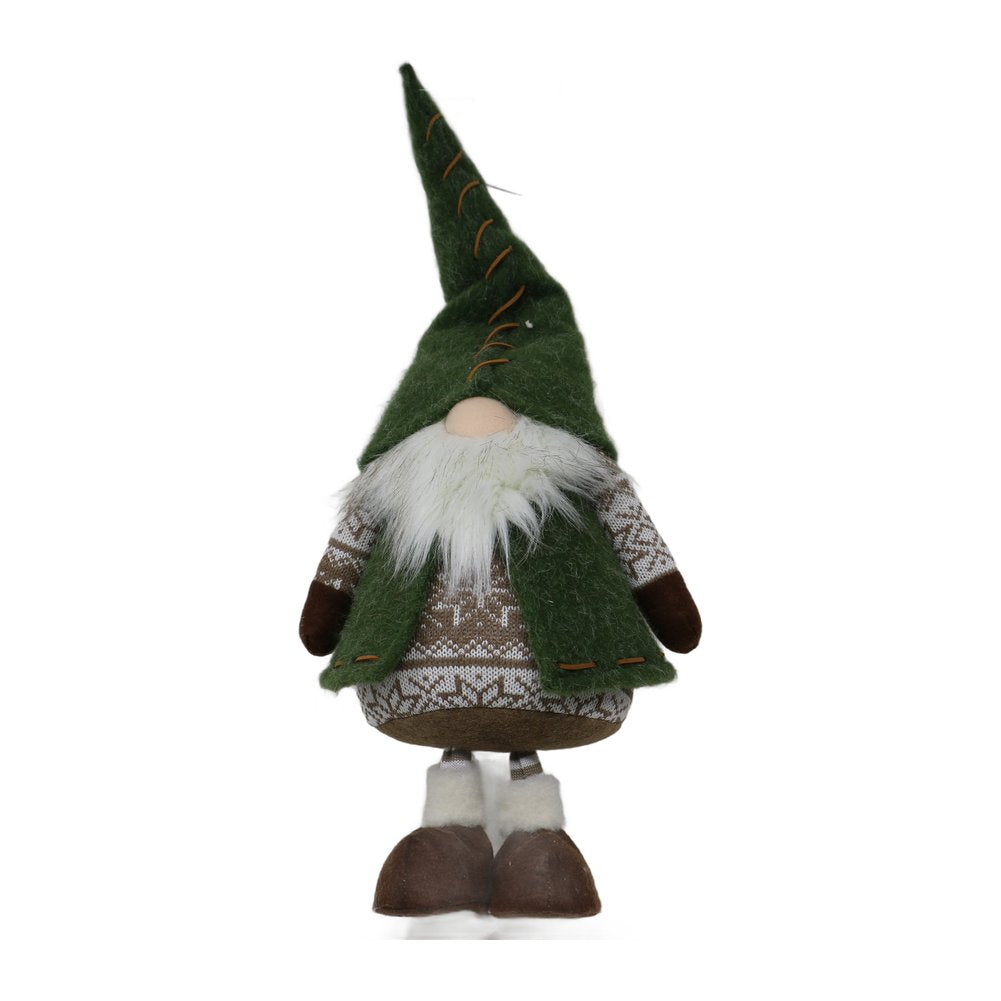 Gnomo di Natale in piedi verde e marrone We Love Christmas 57 cm 1