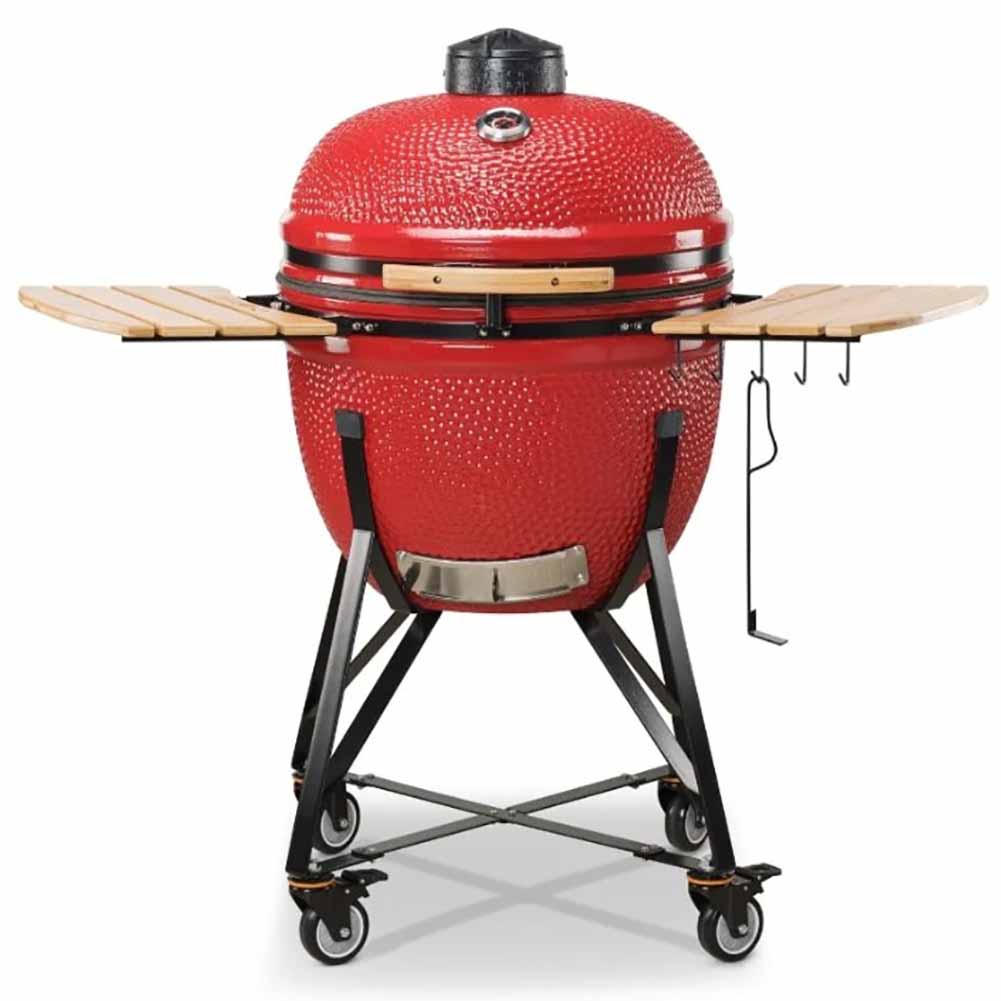 Kamado Bono Limited Barbecue Kamado 64 cm Rosso con Sistema di Cottura Dual Zone 1