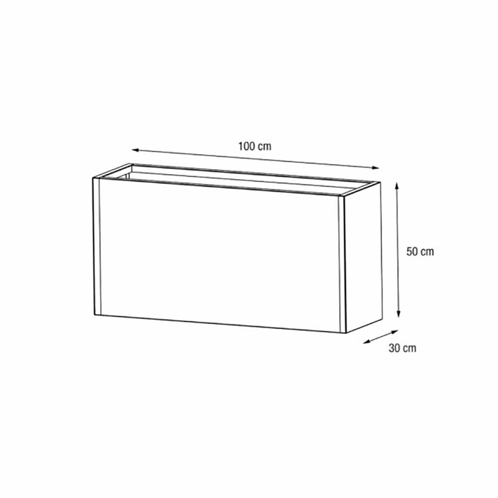 Fioriera Herstera Metal Planter 30 Antracite 100x30x50cm 08972803 7
