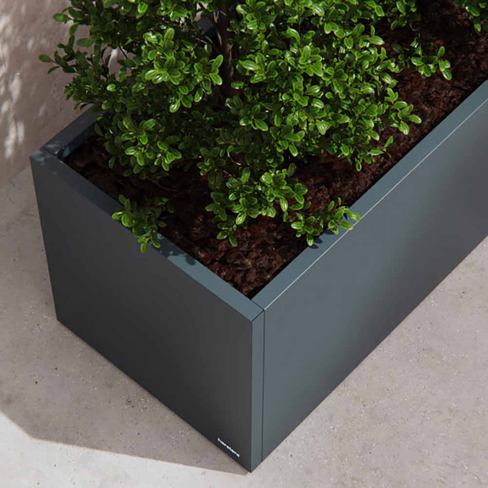 Fioriera Herstera Metal Planter 50 Antracite 100x50x50cm 08971403 4