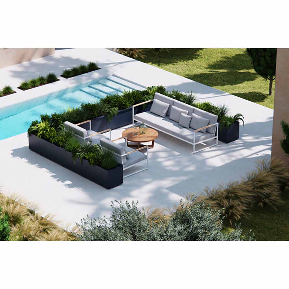 Fioriera Herstera Metal Planter 50 Antracite 100x50x50cm 08971403 5