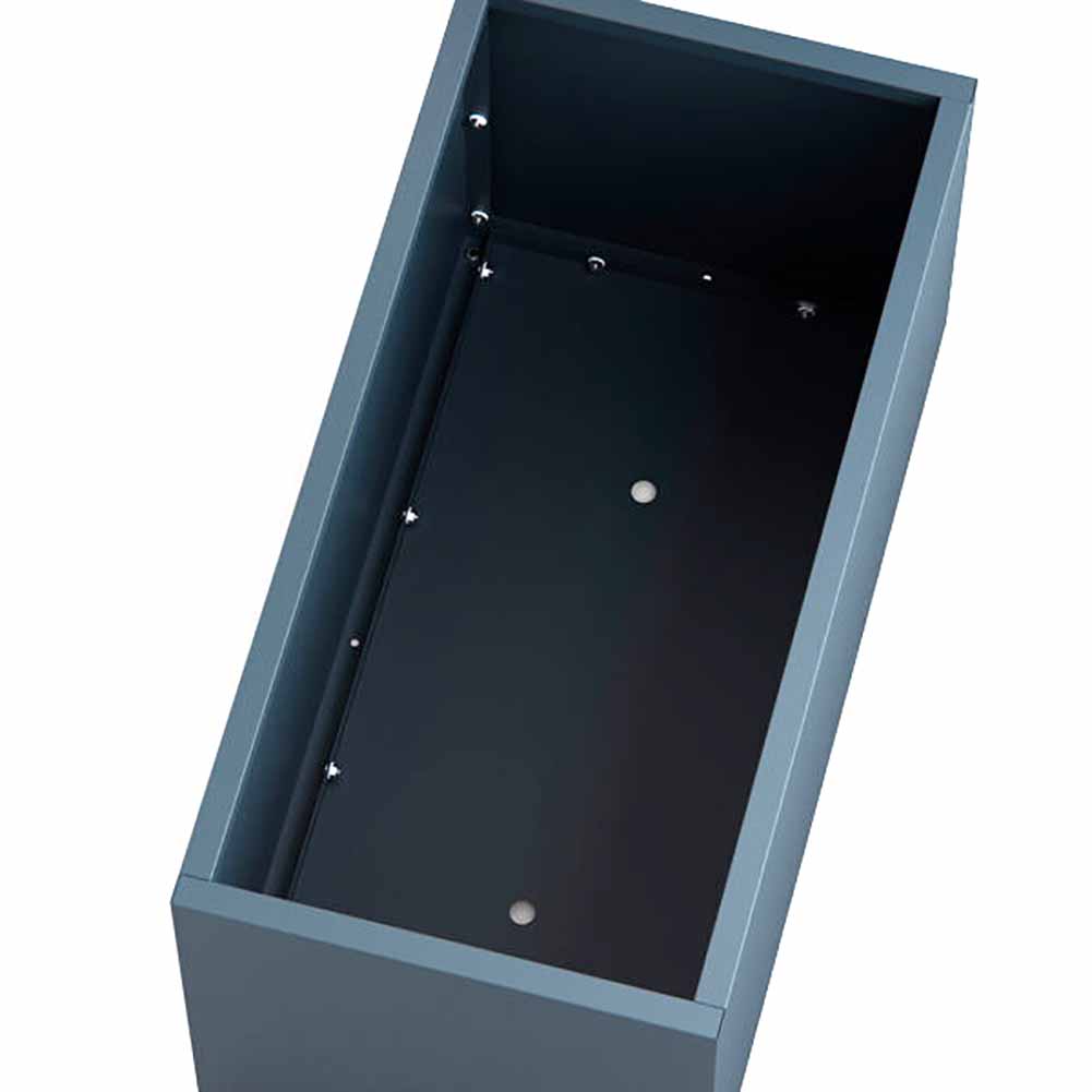 Fioriera Herstera Metal Planter 50 Antracite 100x50x50cm 08971403 8