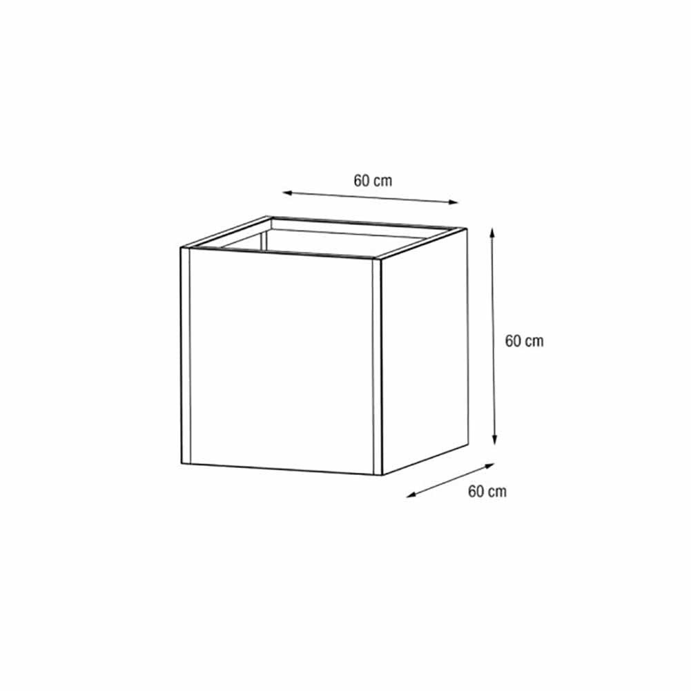 Vaso Herstera Metal Planter Cube 60 Antracite 60x60x60cm 08976804 6
