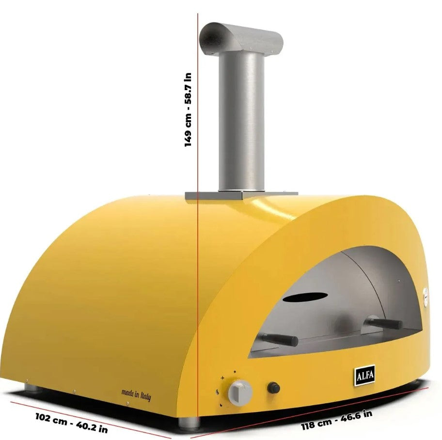 Forno pizza a gas Moderno 5 pizze Giallo Alfa FXMD5PGGIA 2