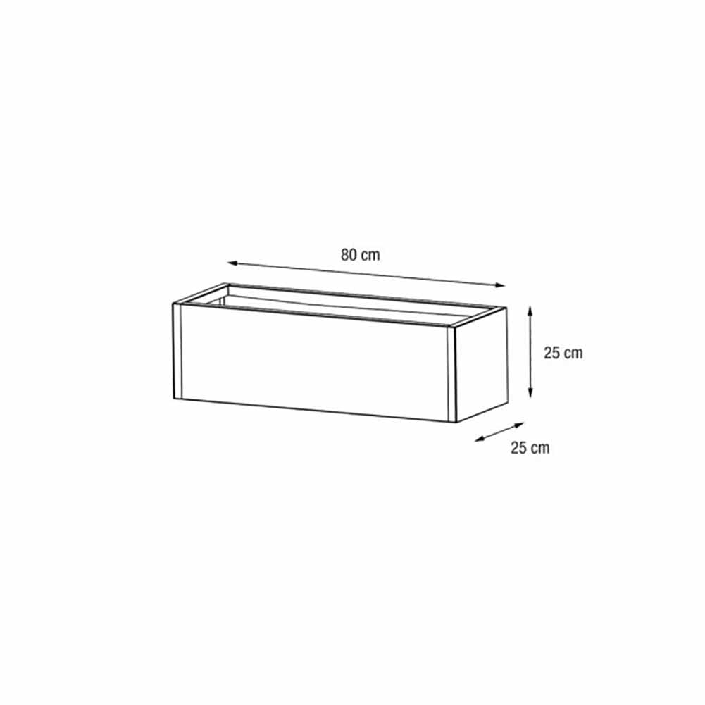 Fioriera Herstera Metal Planter Balcony antracite 80x25x25cm 08973802 6
