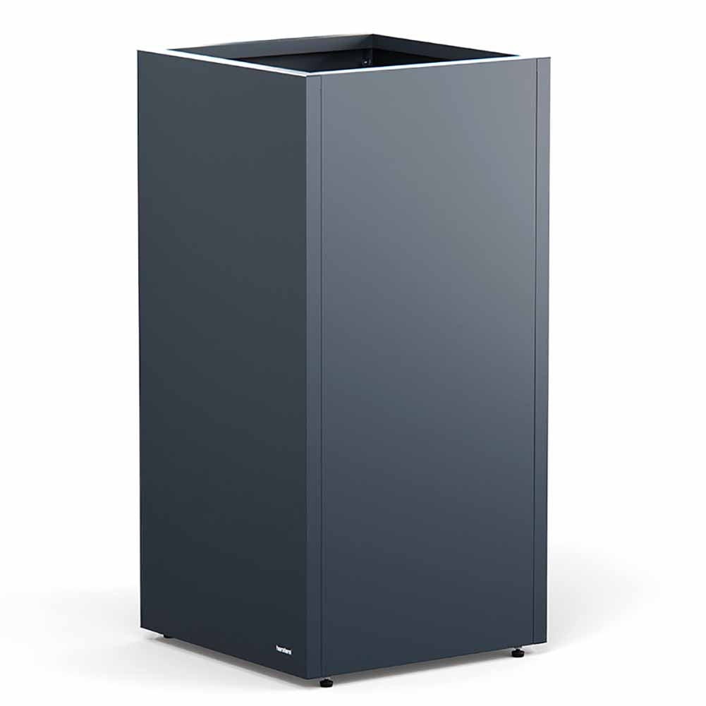 Vaso Herstera Metal planter Column Antracite 50x50x100cm 08977801 1