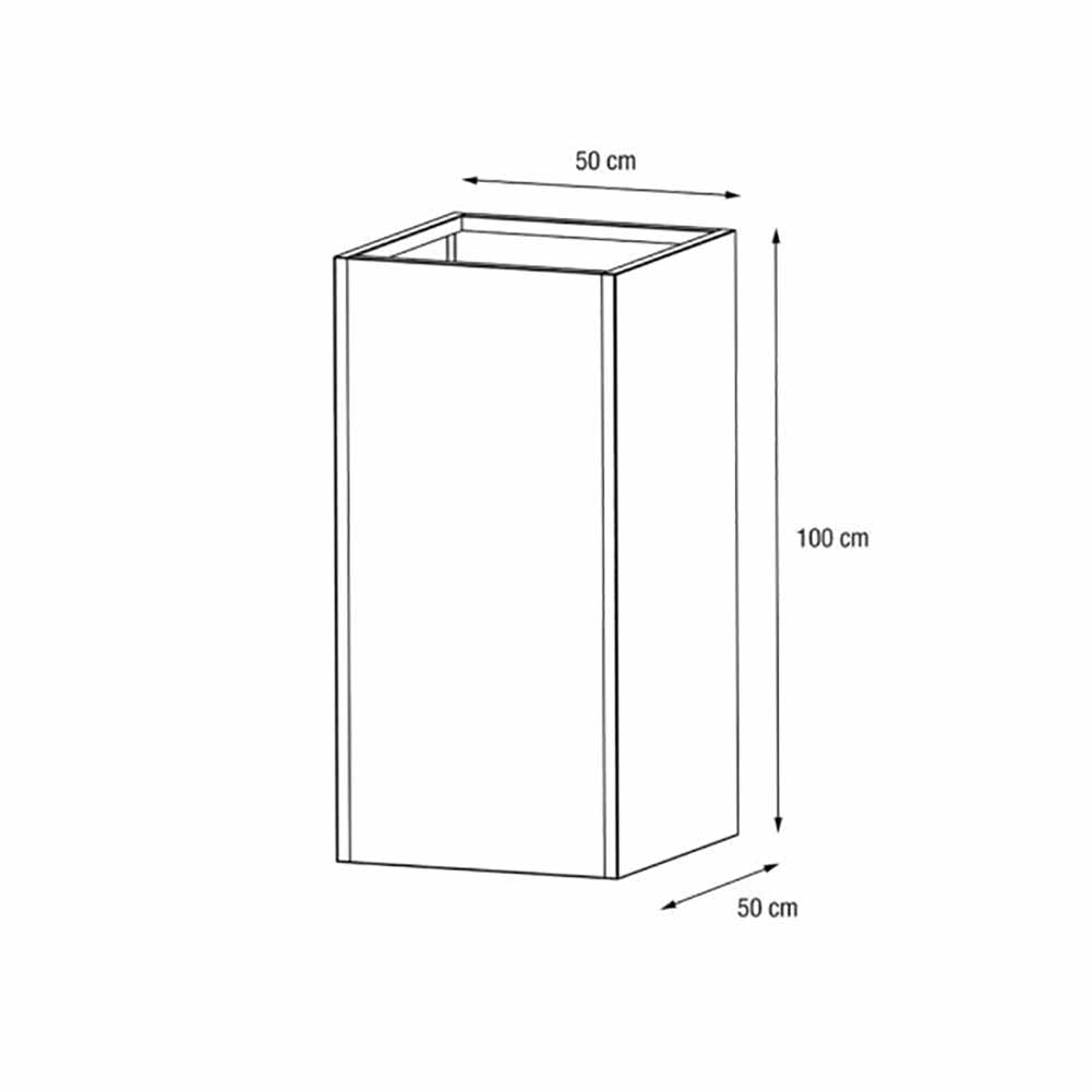 Vaso Herstera Metal planter Column Antracite 50x50x100cm 08977801 6