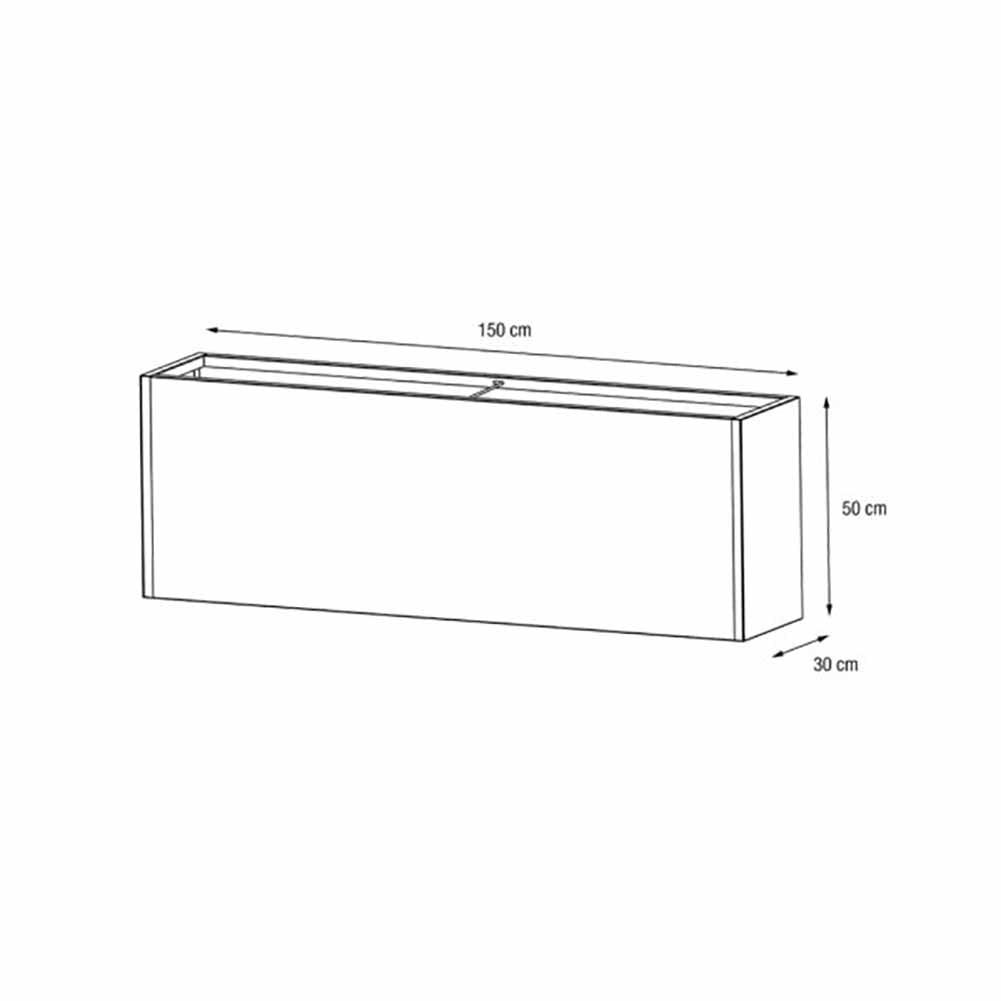 Fioriera Herstera Metal Planter 30 Antracite 150x30x50cm 08972802 6
