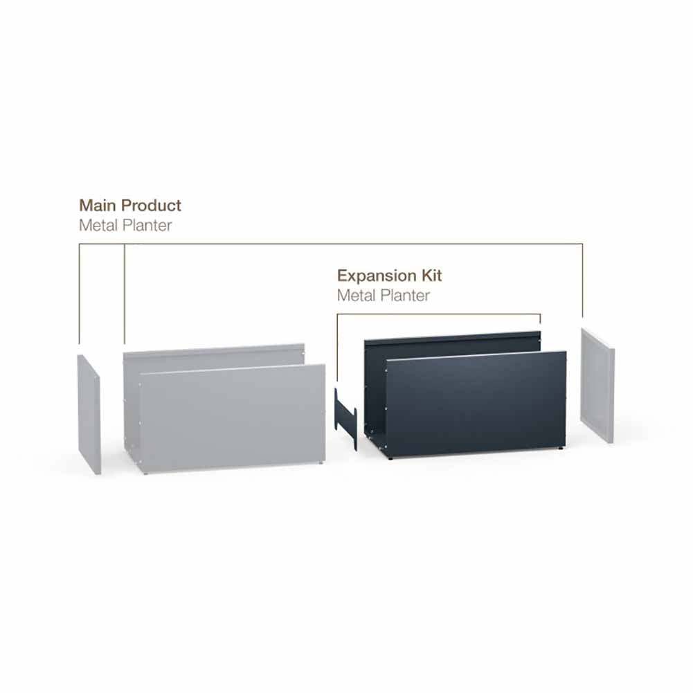 Kit di espansione Herstera per fioriera Metal planter antracite 100x30x50cm 31809002 2