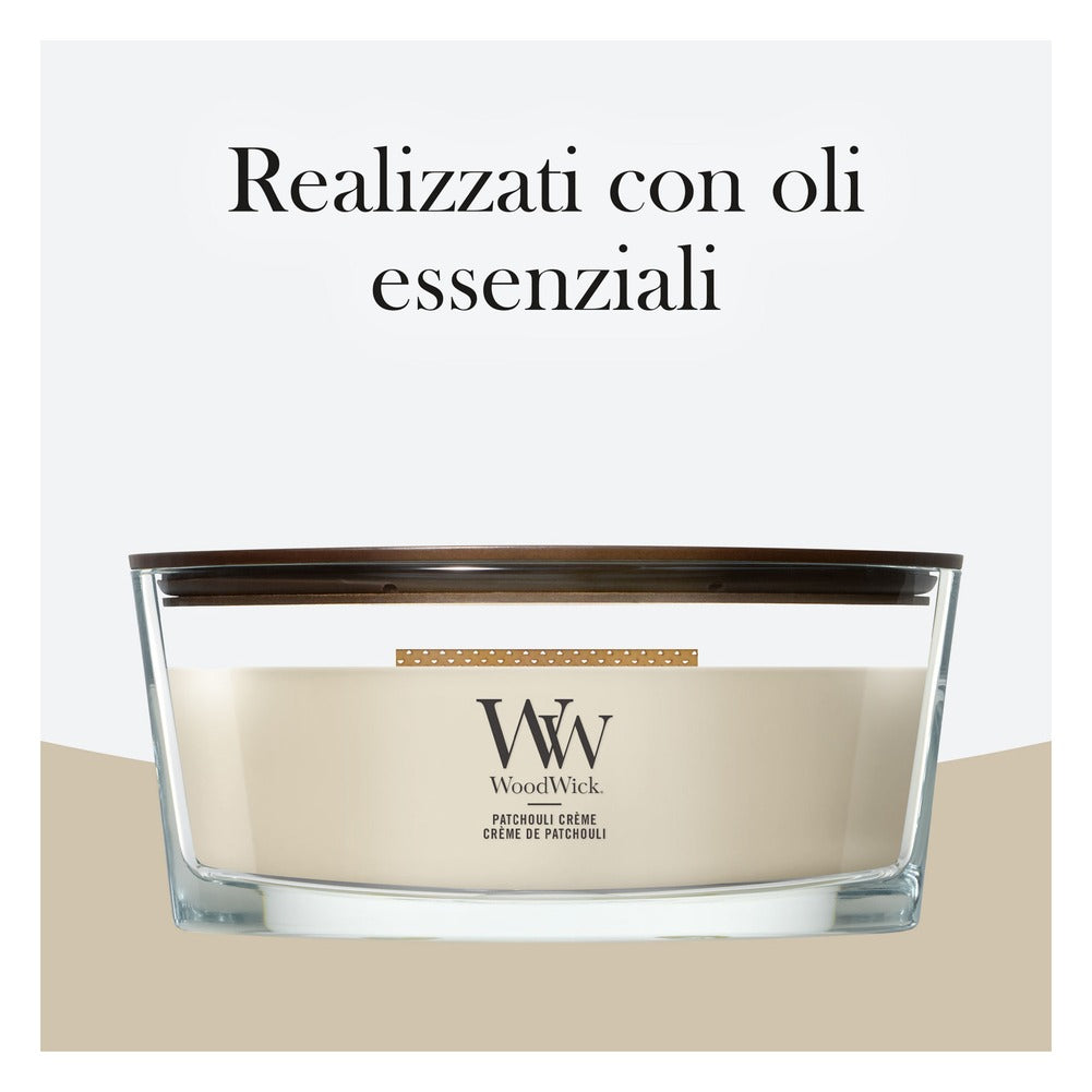 Candela Ellipse WoodWick Patchouli Crème 5