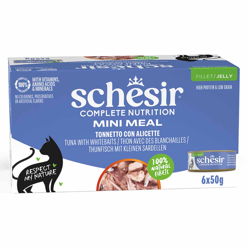 Schesir Complete Nutrition Tonnetto con alicette lattina 6x50g jelly