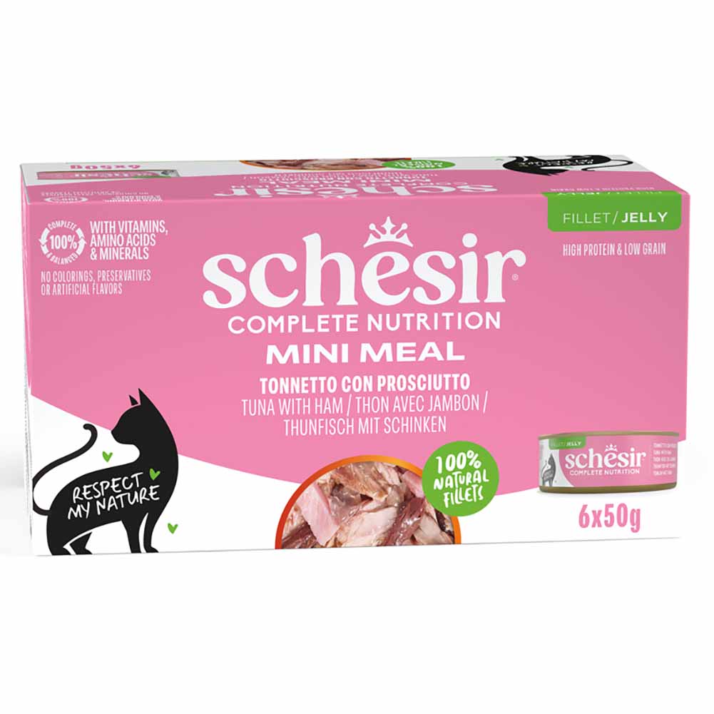 Schesir Complete Nutrition Tonnetto con prosciutto lattina 6x50g jelly 1