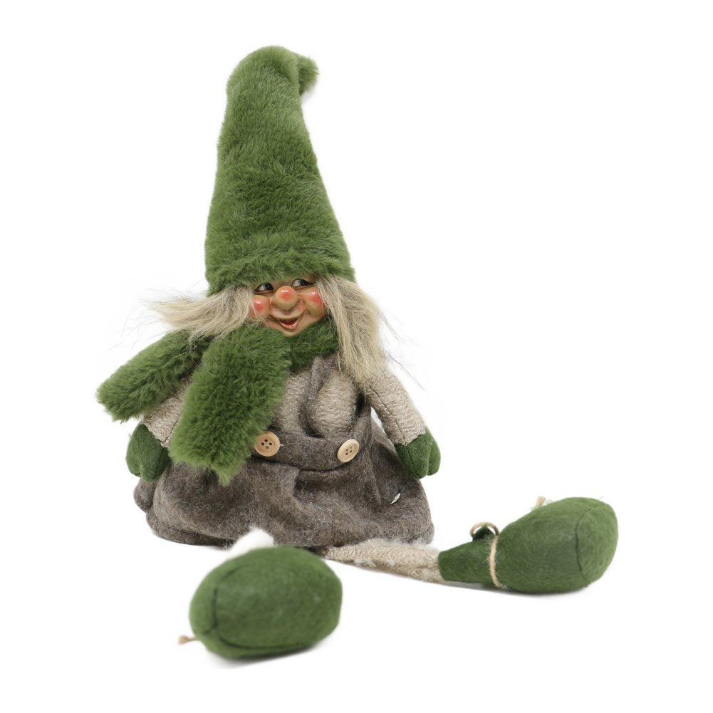 Folletto del bosco gambe molli grigio e verde We Love Christmas 43 cm assortito bambino/bambina 1