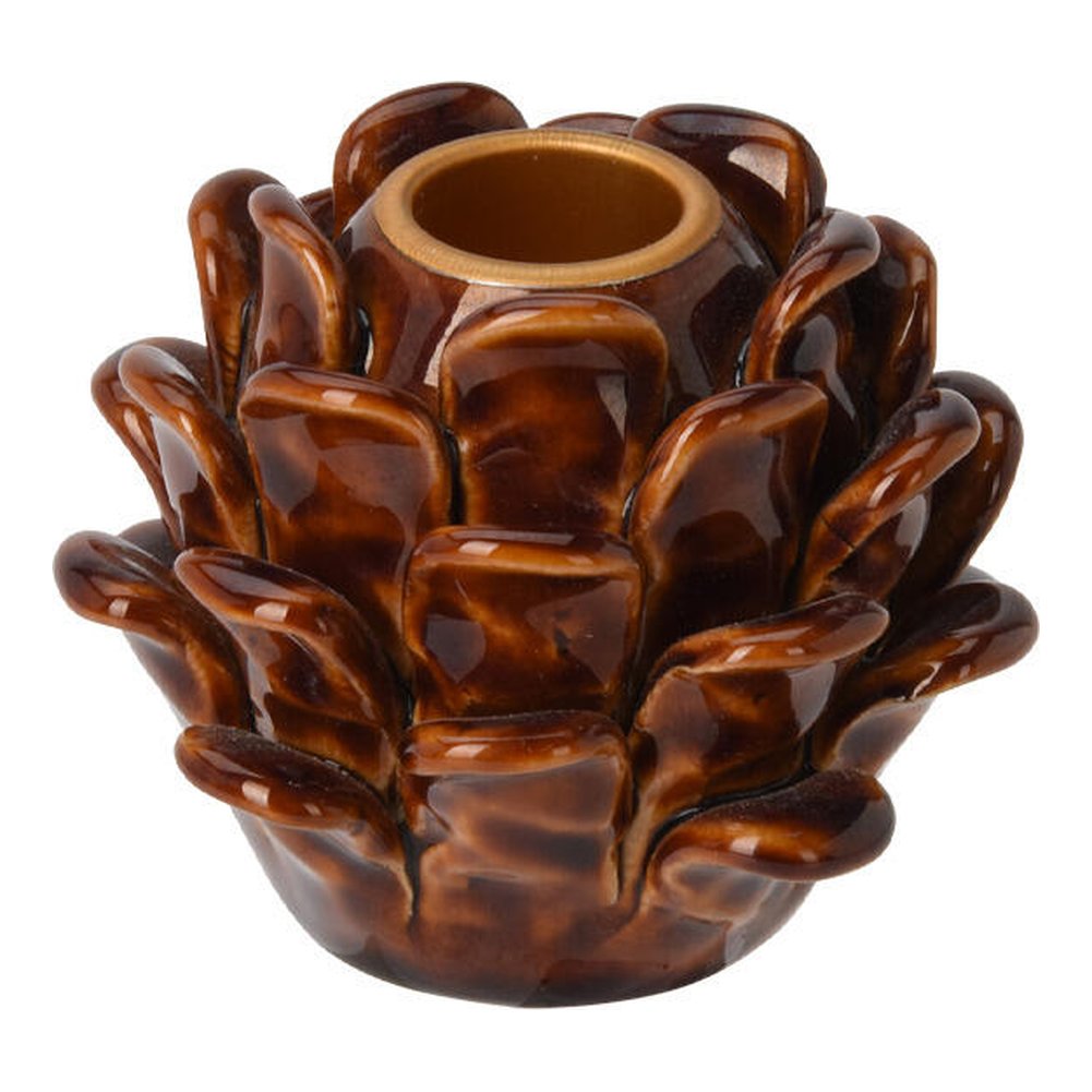 Portacandela in porcellana a forma di pigna smaltato 8,5 cm – 1 pezzo, colore assortito 2