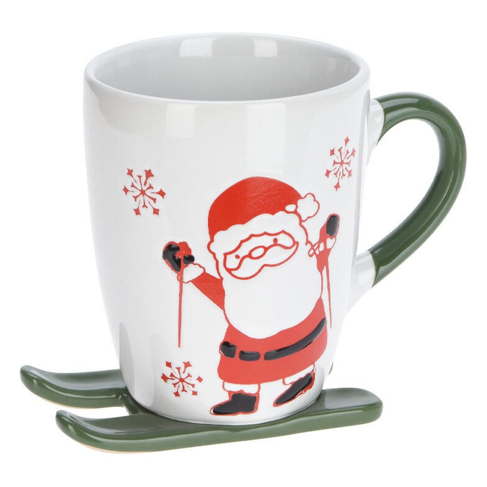 Tazza mug natalizia in ceramica con sci 330 ml – 1 pezzo, soggetto assortito 2