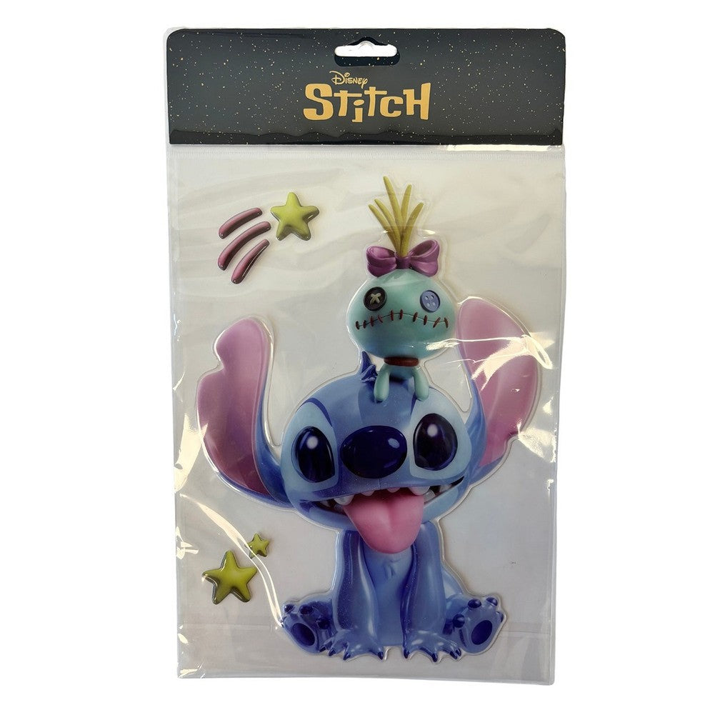 Vetrofania natalizia adesiva Disney Stitch Crystal formato A4 1