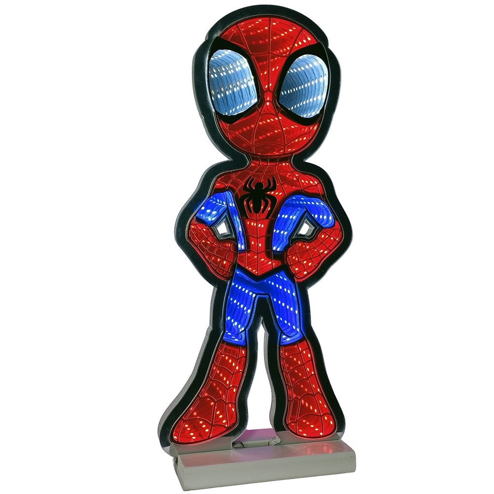 Figura luminosa LED Marvel Spidey effetto Infinity 60 cm 1