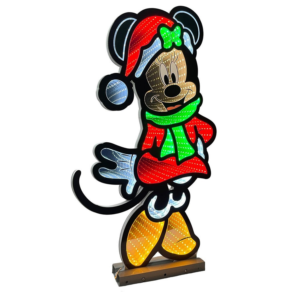 Figura luminosa LED Disney Minnie con sciarpa effetto Infinity 60 cm 1