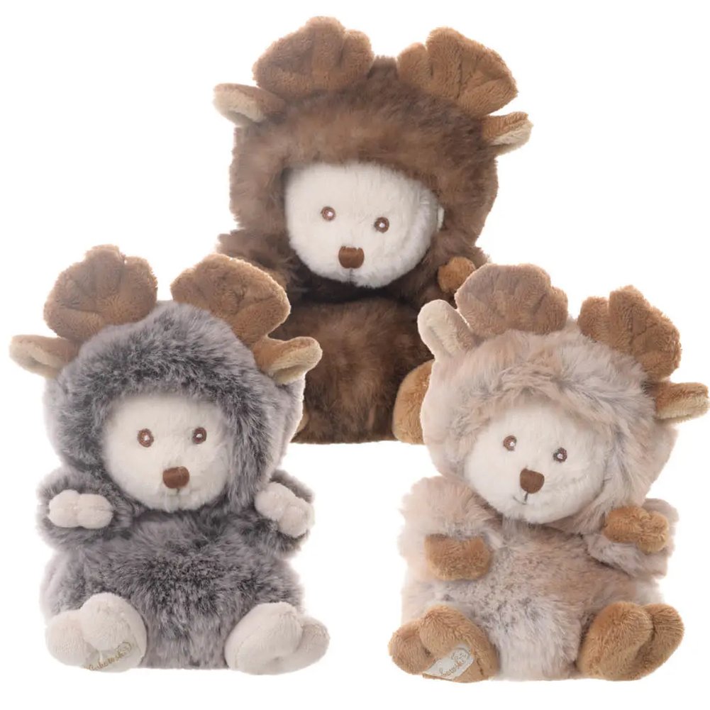 Orsetto di Peluche Ziggy Moose con Cappuccio Bukowski 15 cm, 3 Modelli Assortiti 1