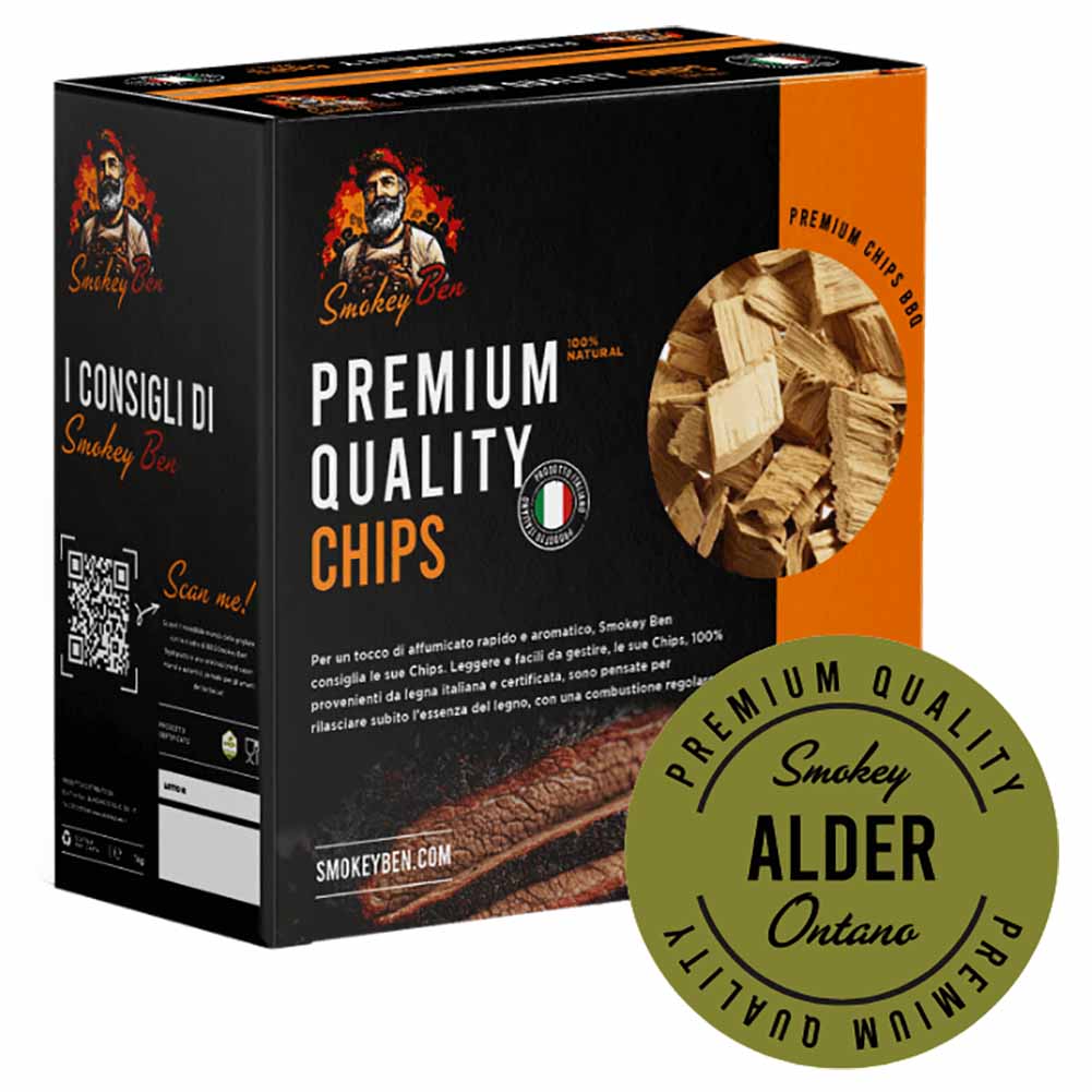 Chips affumicatura Smokey Ben ontano confezione 750 g 1
