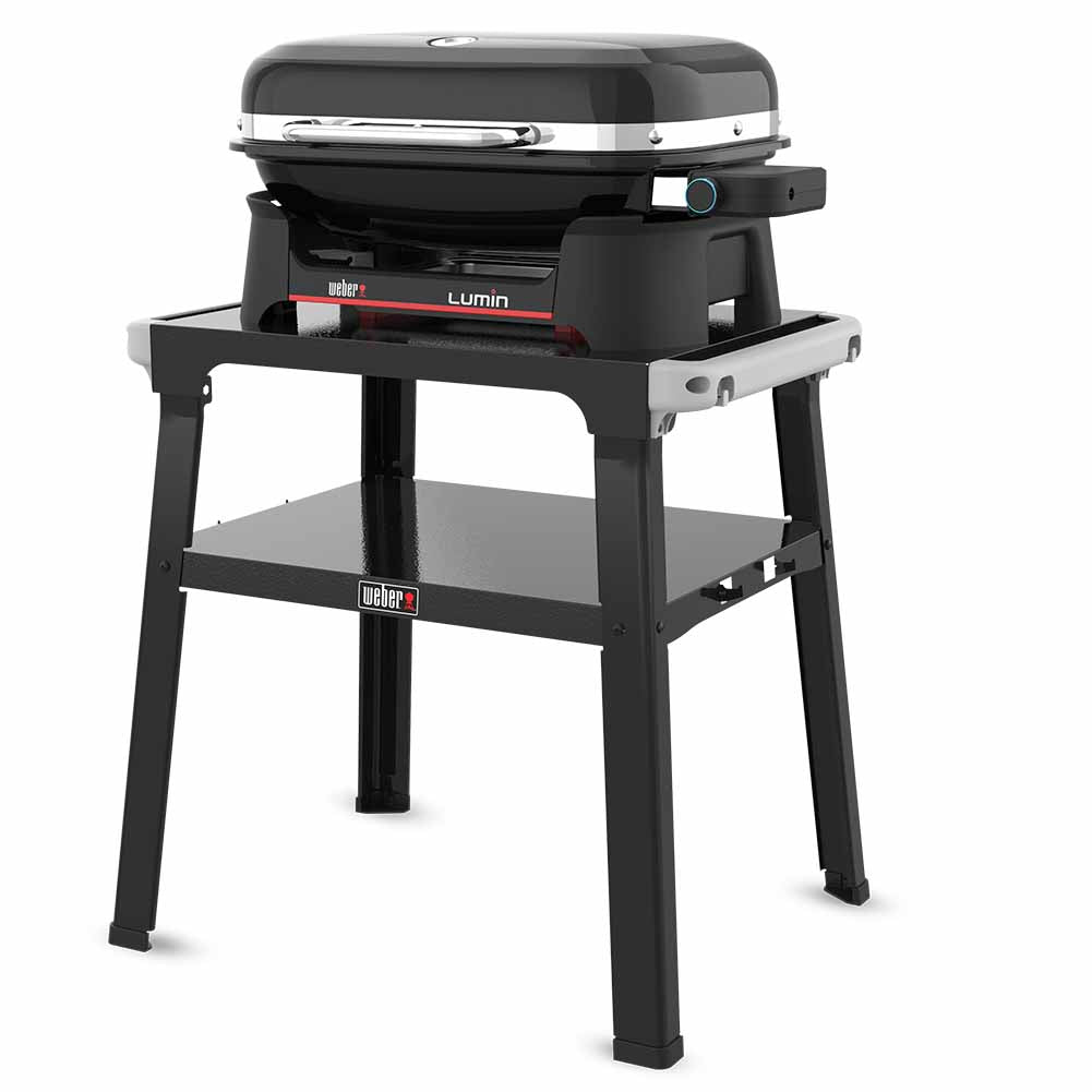 Weber Lumin con Stand Barbecue Elettrico 2200 W ad Alta Temperatura con cover premium 6