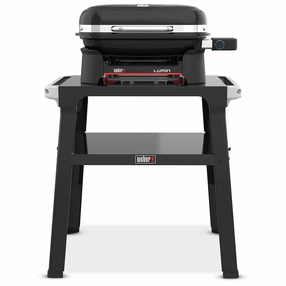 Weber Lumin Compact con stand barbecue elettrico con custodia premium 5