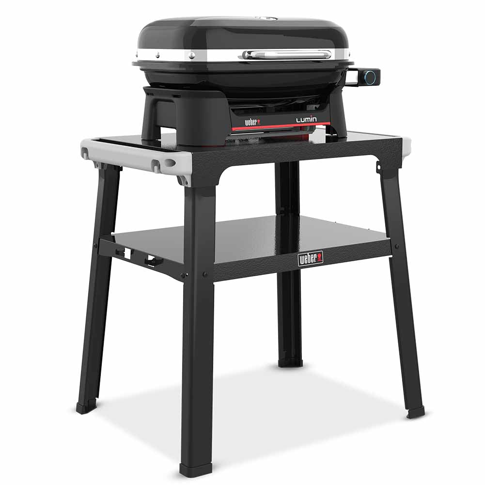 Weber Lumin Compact con stand barbecue elettrico con custodia premium 4