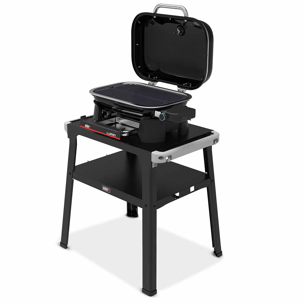 Weber Lumin Compact con stand barbecue elettrico con custodia premium 3