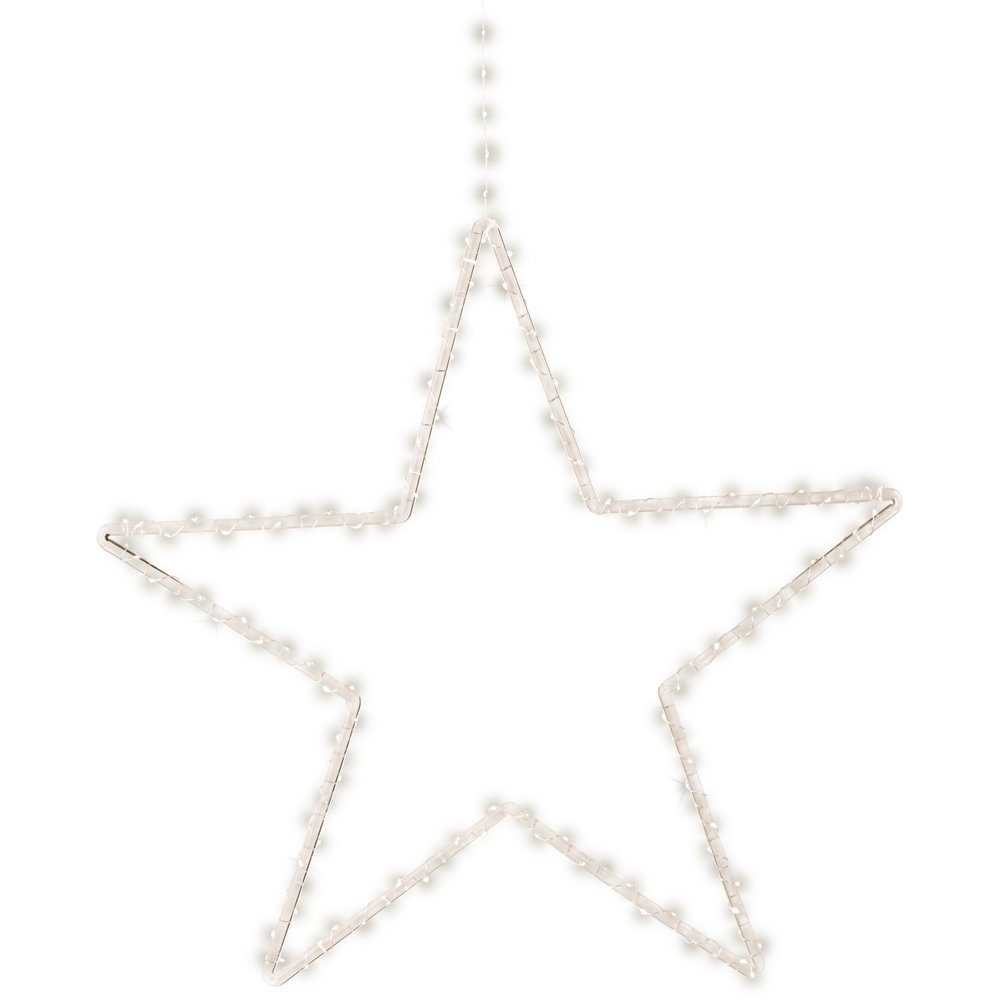 Stella luminosa a batteria 125 led bianco caldo effetto twinkle 58cm da esterno 2