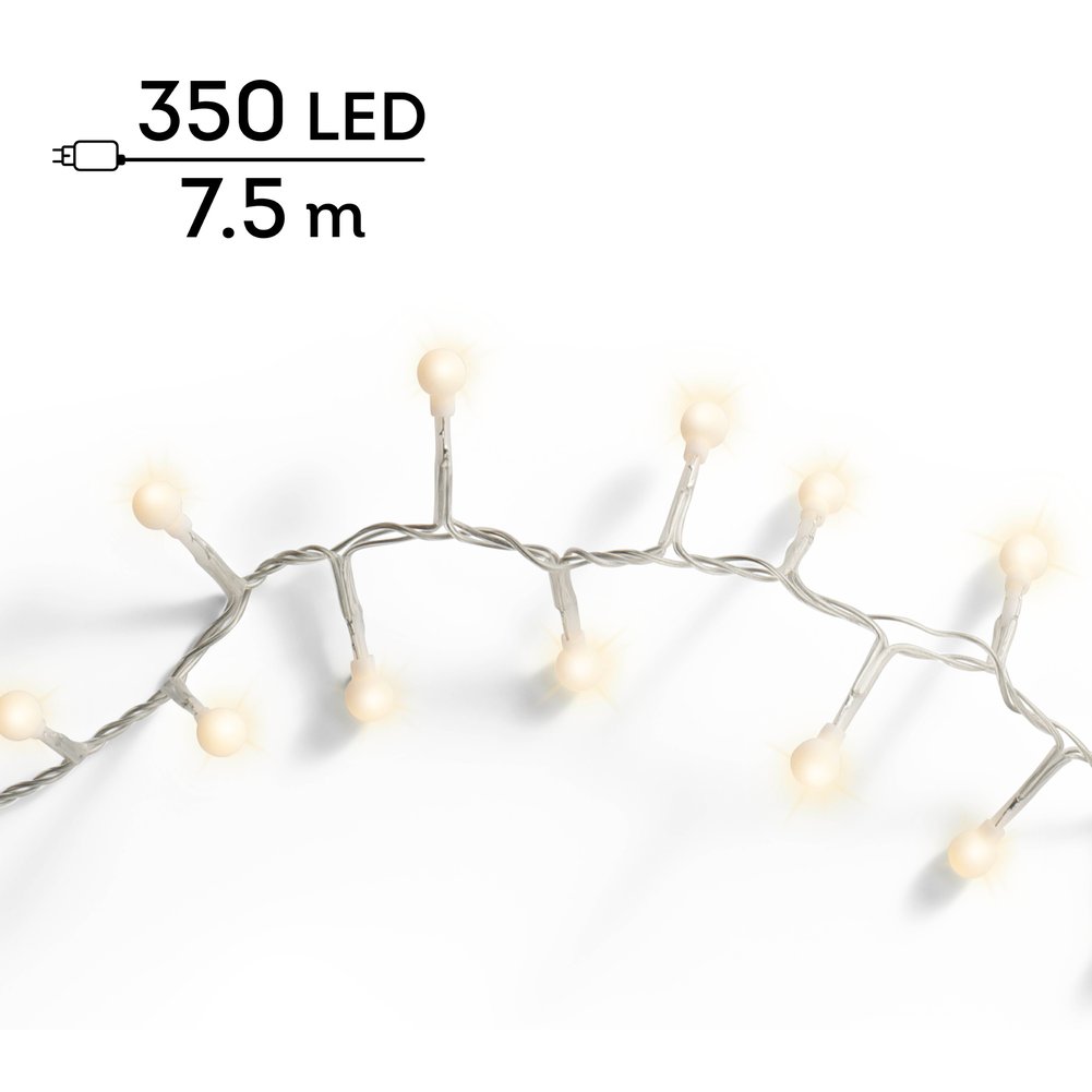 Filo di luci 350 LED ciliegia in rame, effetto twinkle 8 funzioni, cavi trasparente 7,5 m per esterno 2