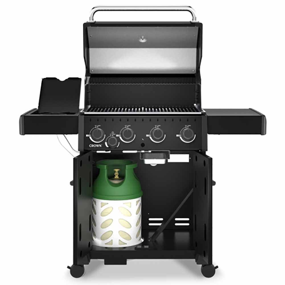 Broil King Crown 440 Shadow Barbecue a gas con 4 bruciatori e fornello laterale 3